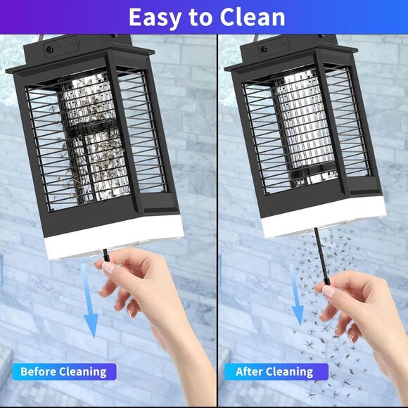 Solar Bug Zapper Outdoor 2024 Upgraded, Human Motion Sensor Mosquito Zapper - Picture 3 of 8